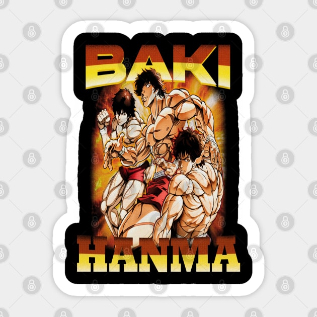 Baki Hanma The Grappler Fanart Sticker by Planet of Tees